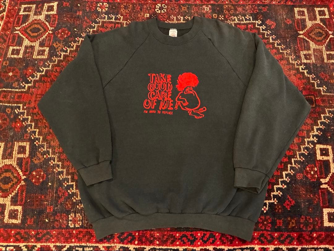 モンスタースウェット ステンシルスウェット USA製 90s フロッキー