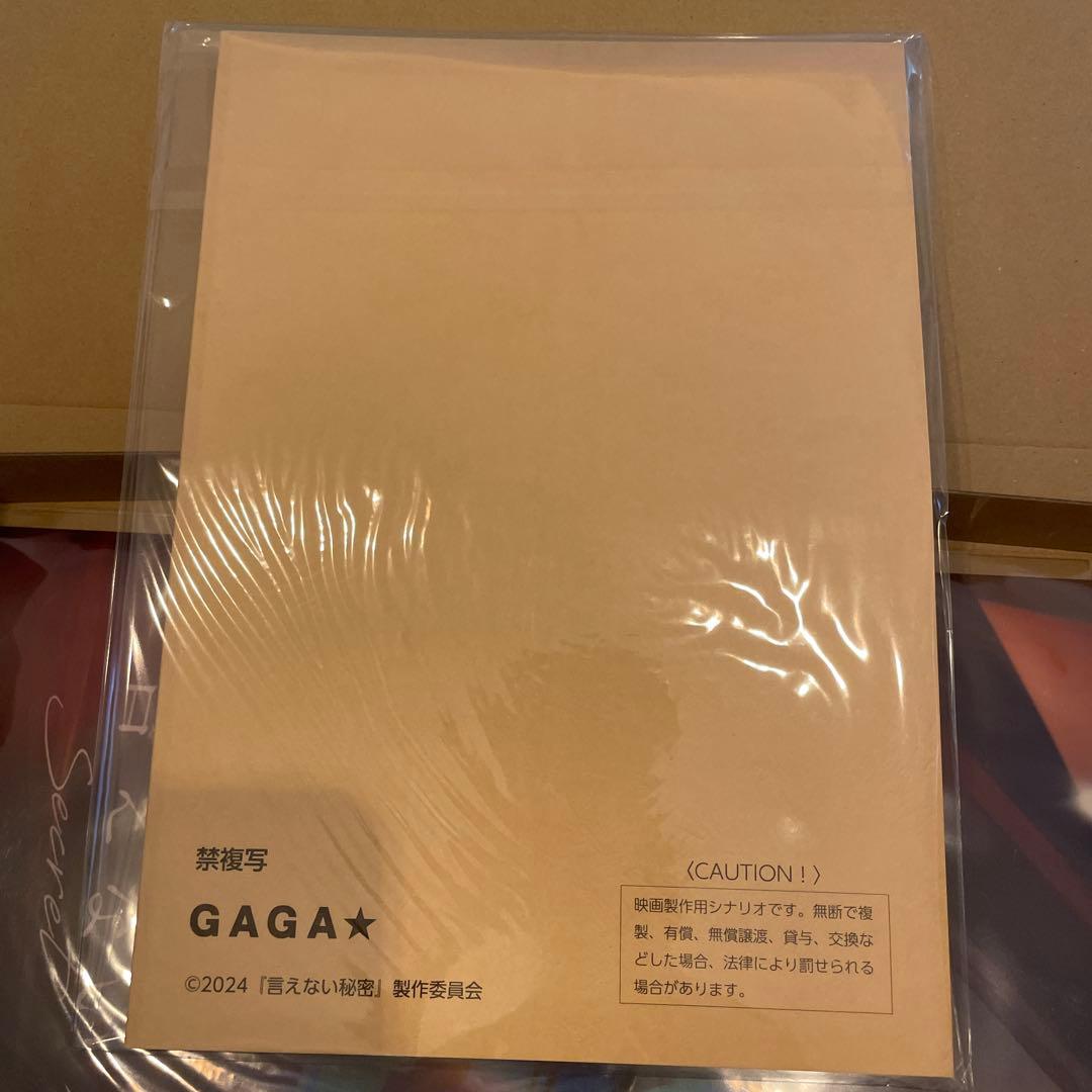 言えない秘密」 DVD GAGA★ONLINE STORE限定 台本付き