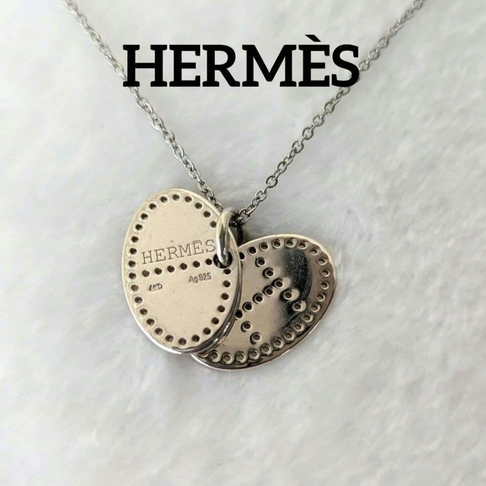 エルメス エクリプス エブリン Ag925 ペンダントトップ ネックレス シルバ