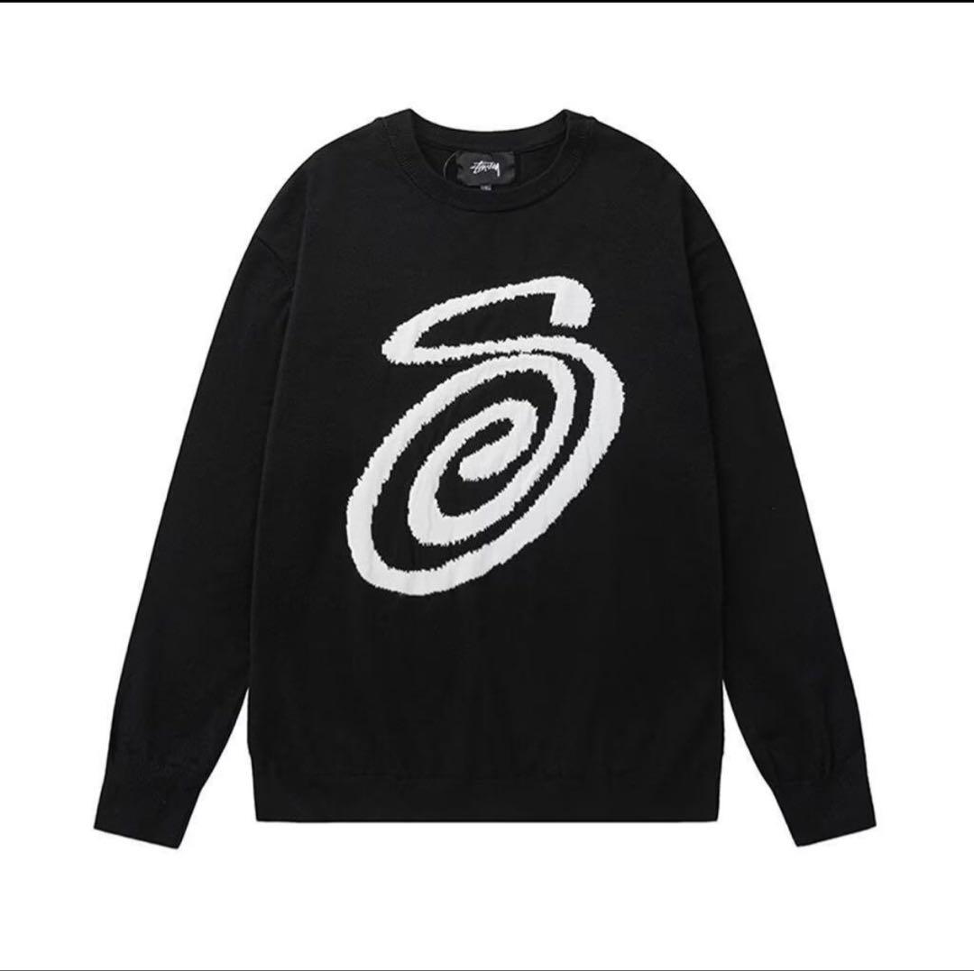 stussy スピラルロゴ　ニット