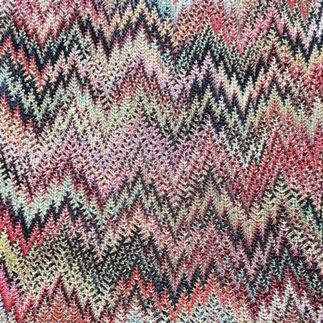 希少✨ミッソーニ　最高級オレンジタグ　ニットジャケット　マルチカラー　ジグザグ柄