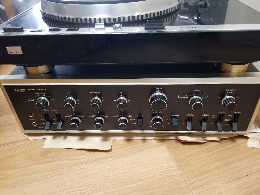 Sansui AU-9500アンプ &Sansui SR-818ターンテーブル