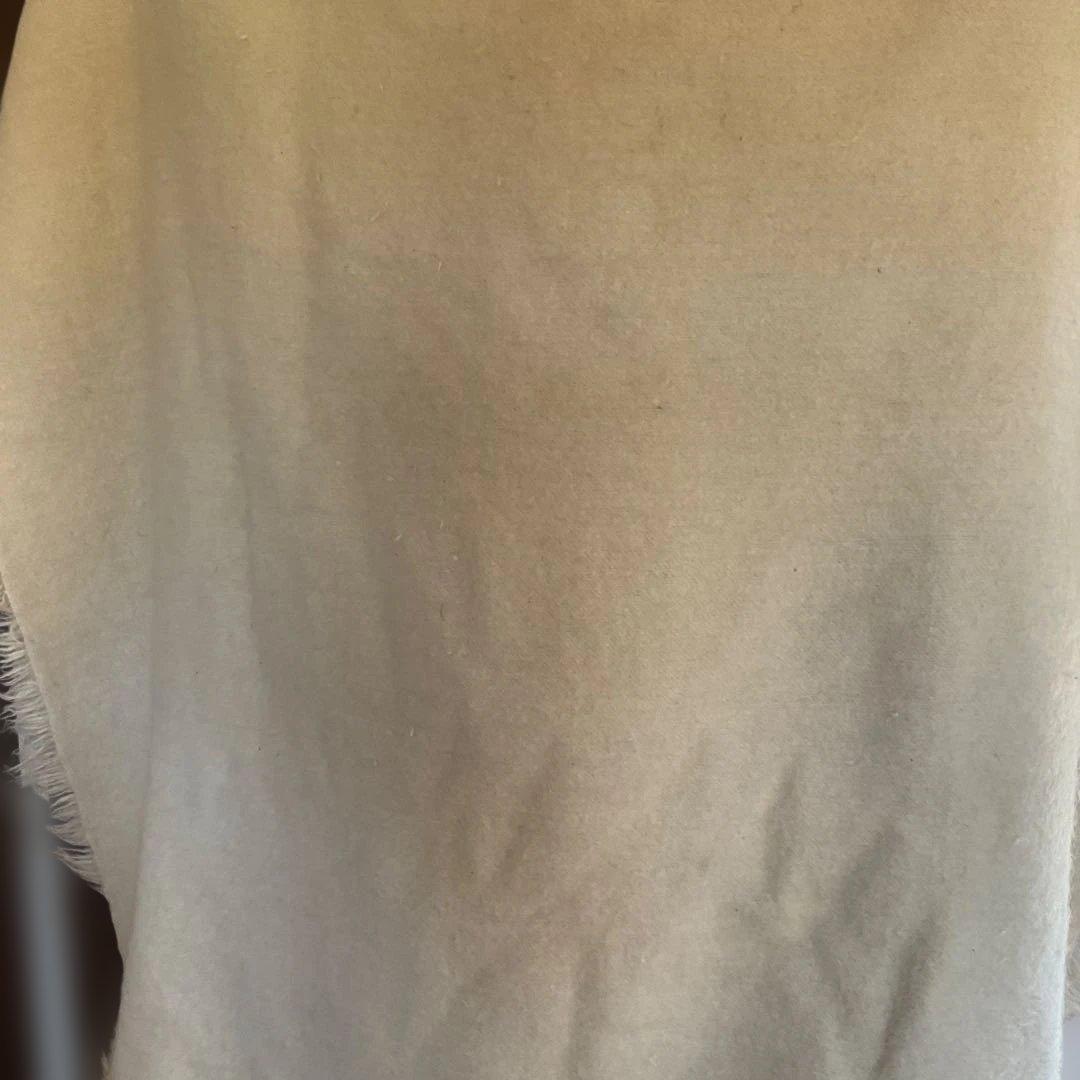 ギリシャ製　白色　ヤギ　ゴートファーラグ　毛布