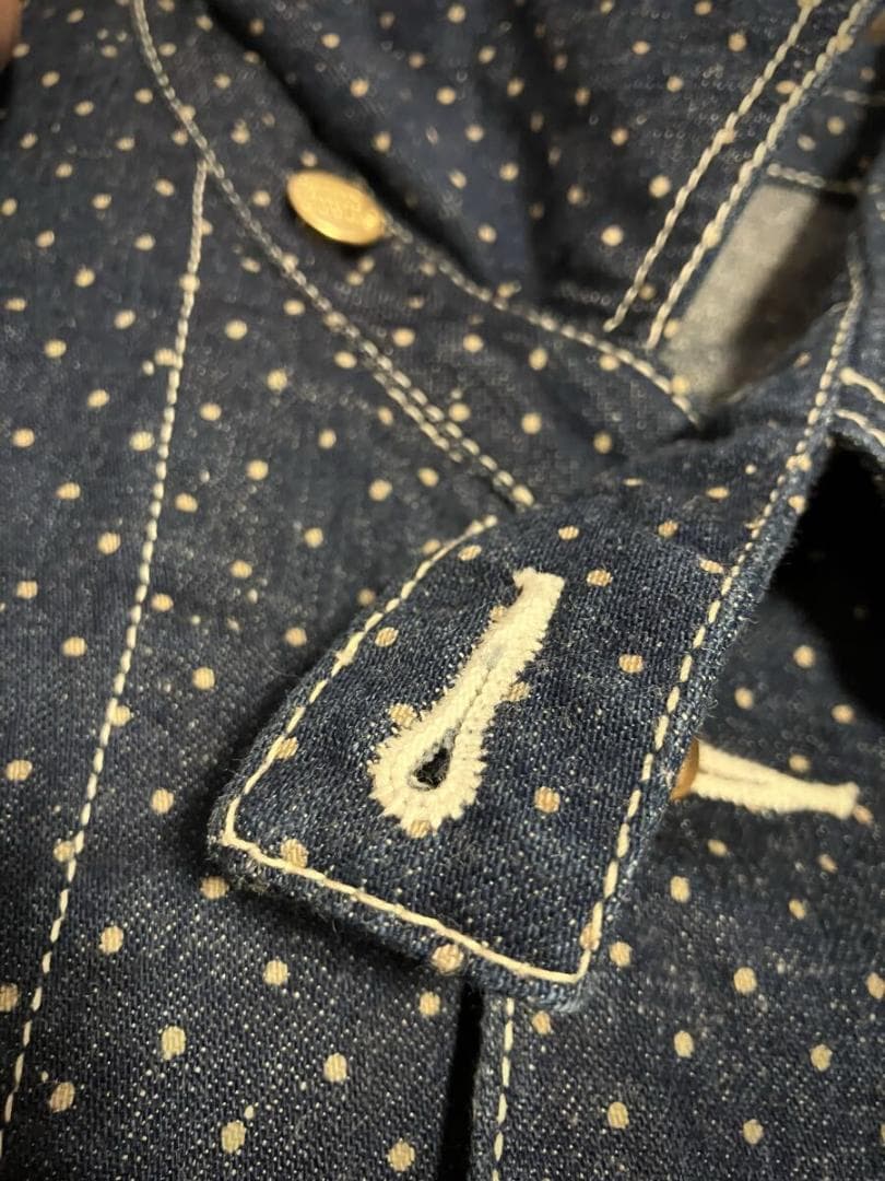 SUGAR CANE シュガーケーン ドット柄カバーオールジャケット 38(M)