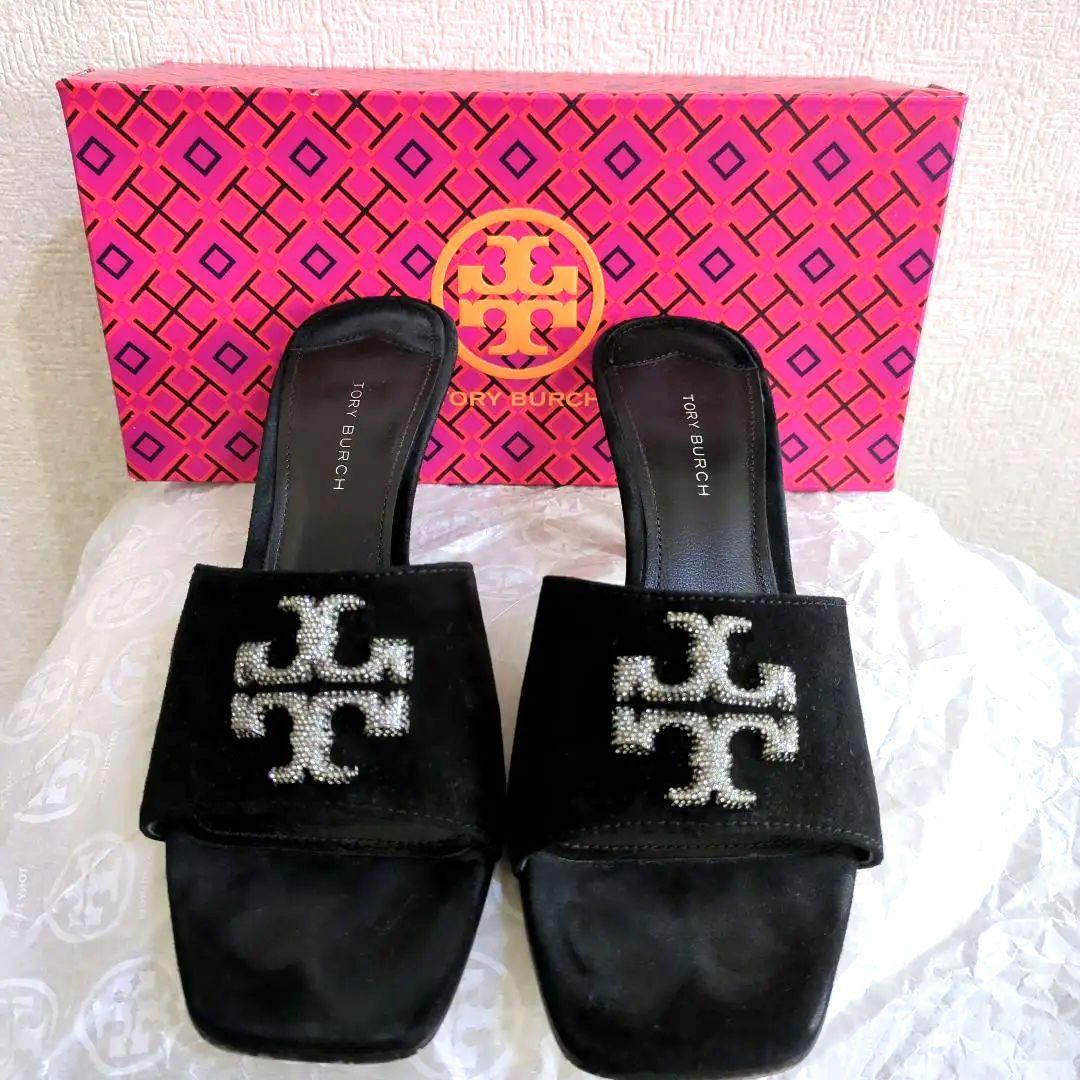 Tory Burch ミュール サンダル スエード 黒 サイズ7