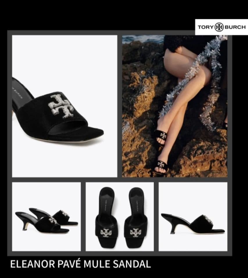 Tory Burch ミュール サンダル スエード 黒 サイズ7