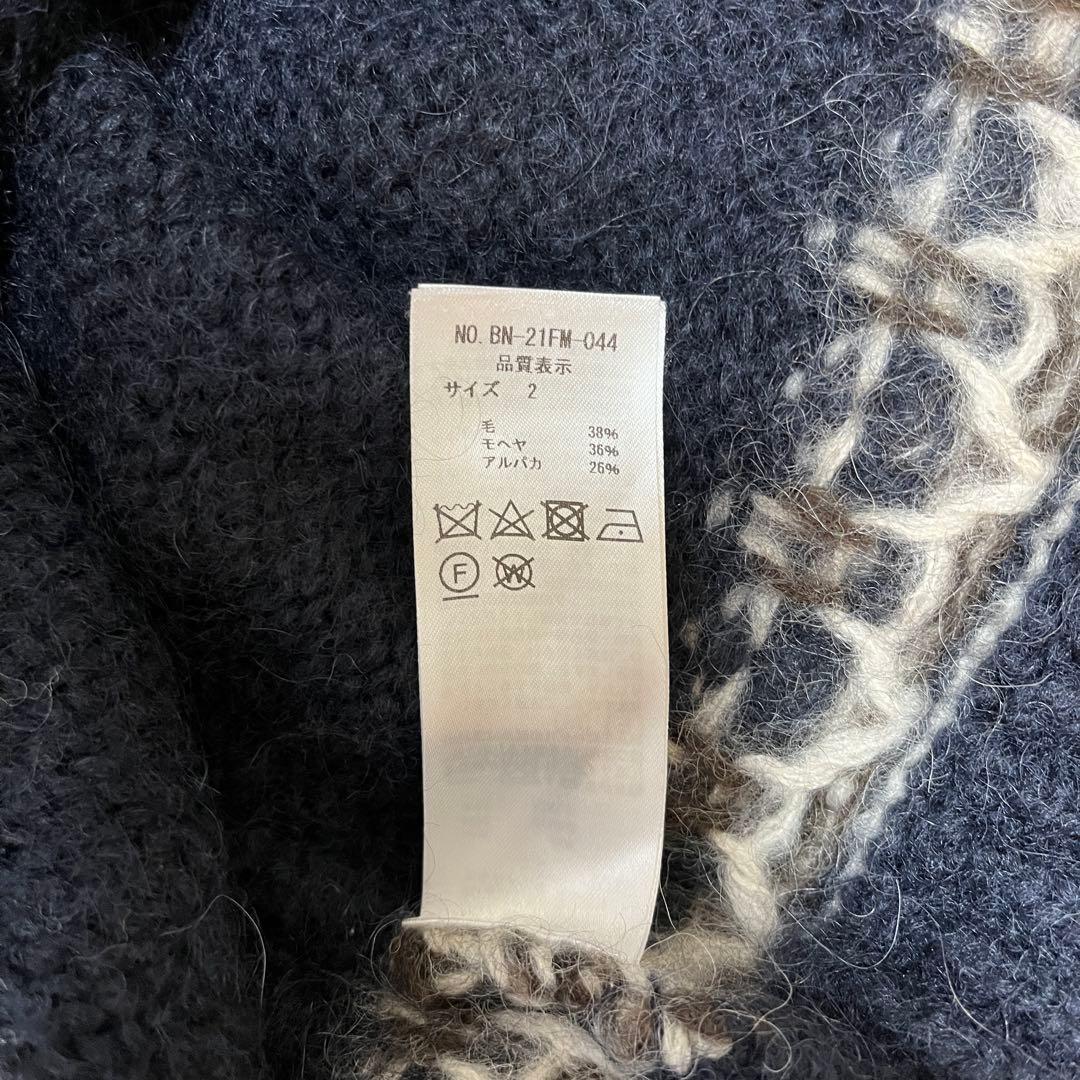 【BATONER】 MOHAIR NORDIC CREW NECKセーター