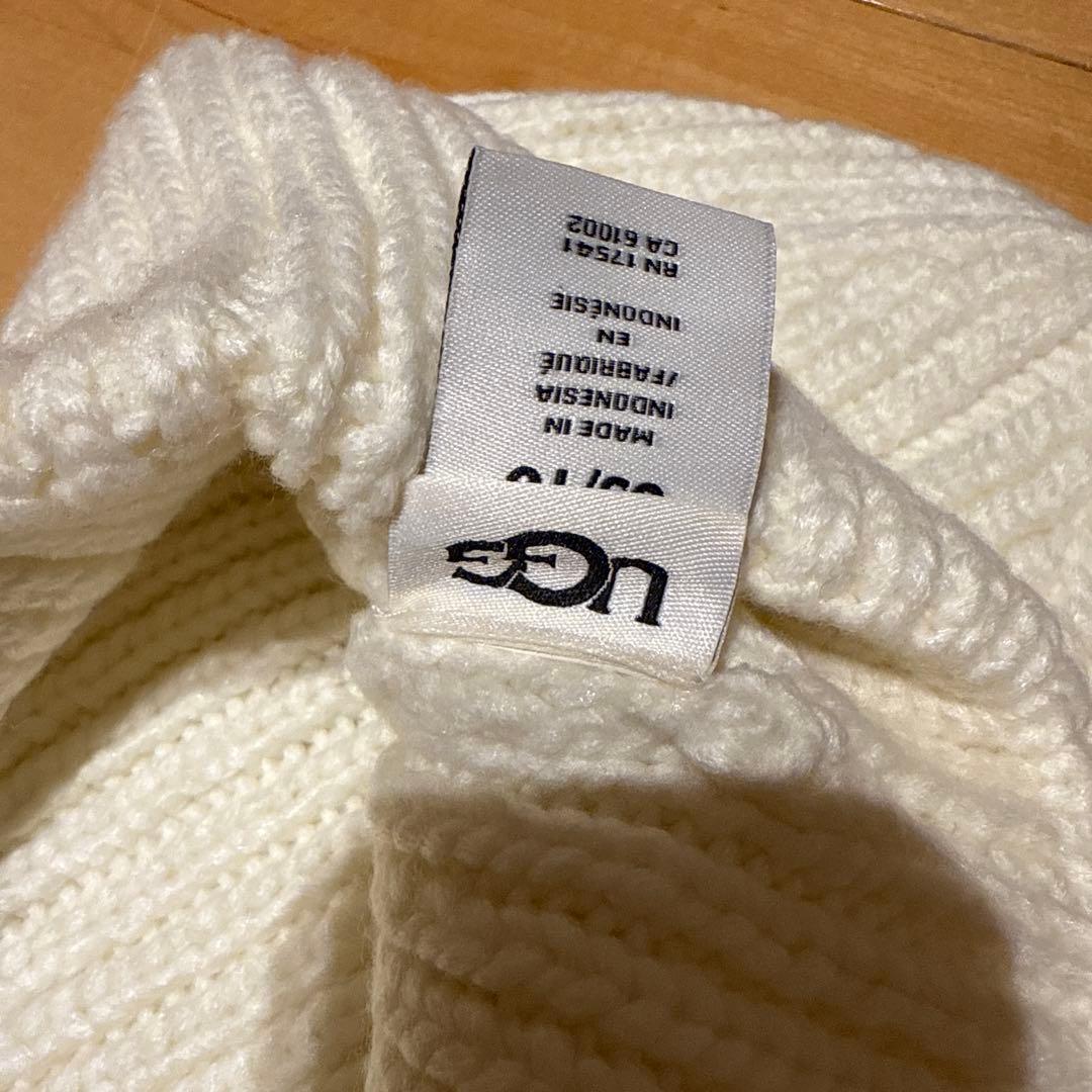 UGG ニット帽 ホワイト レディース