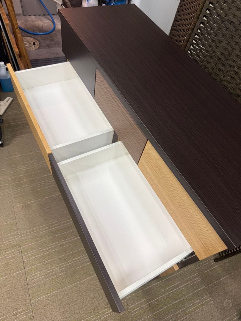 【超美品】【洗浄消毒作業済】ニトリ　ローチェスト(カレナ 120LC DBR)