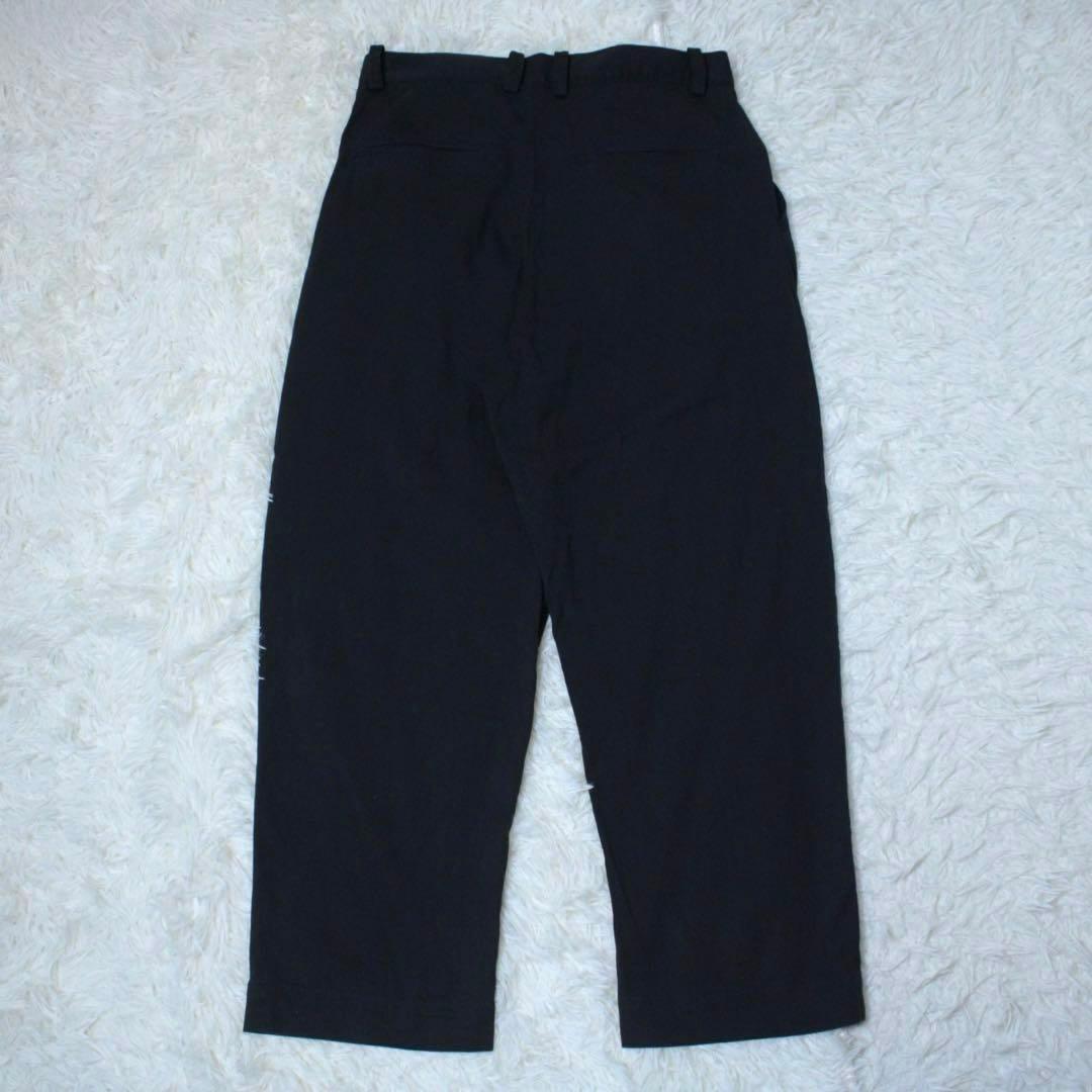 希少 スタジオニコルソン VOLI コットンリヨセルツイル タックパンツ M 紺