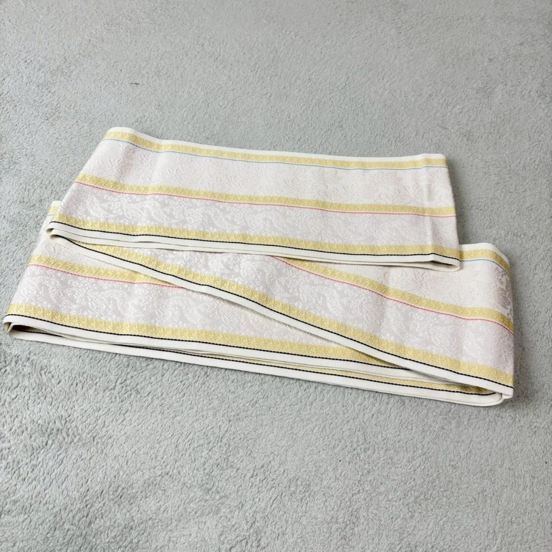 本場筑前博多織　半幅帯　小袋帯 更紗花間道 小野織物謹製 小野和也　ISO104