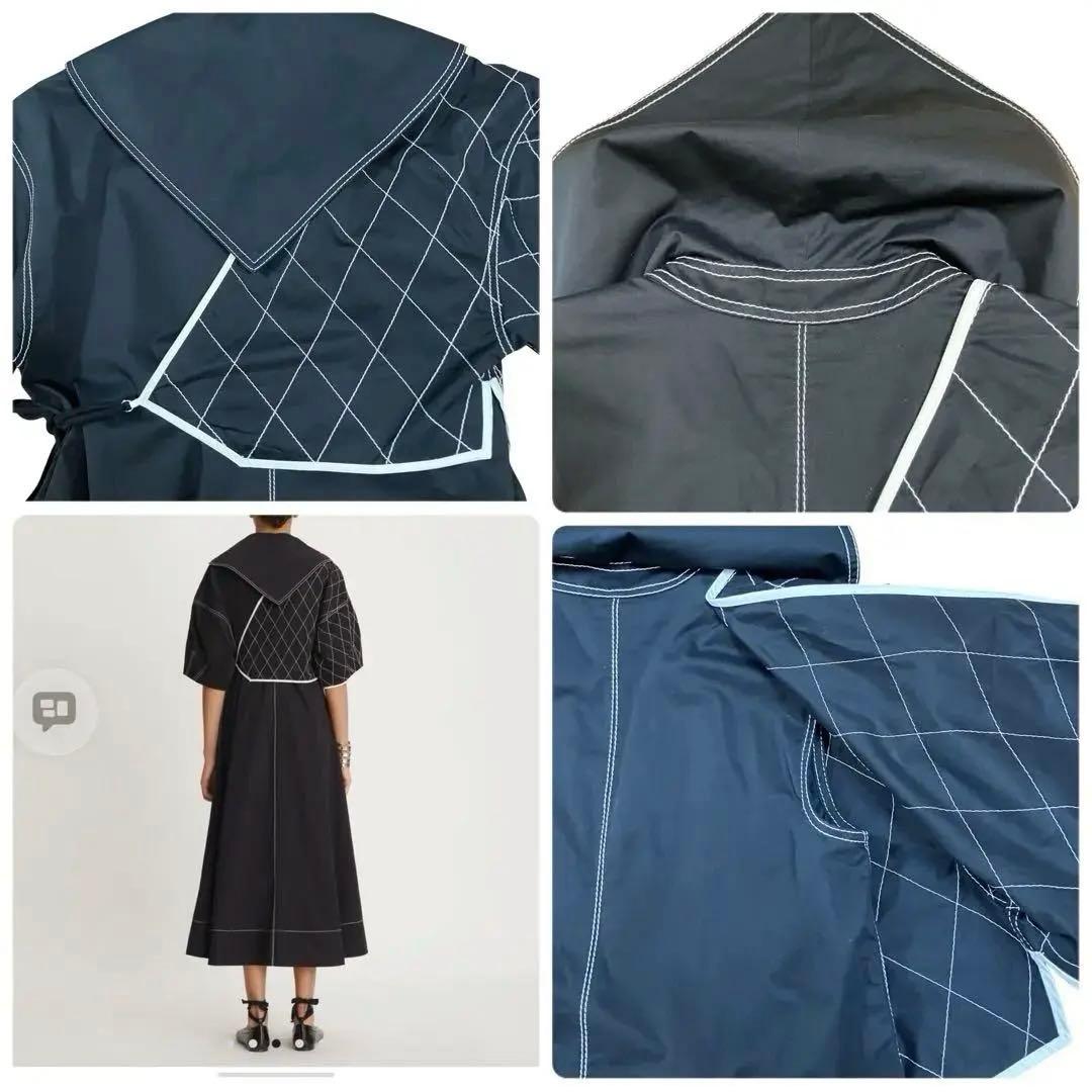 【mu-chan様】トリーバーチ ロングワンピース　コットン セーラードレス 黒