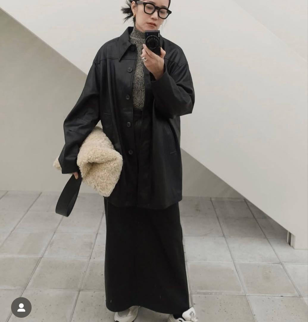 Ecoleather Over Jacket anuke ブラウン 38