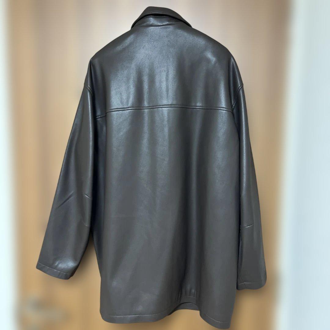 Ecoleather Over Jacket anuke ブラウン 38