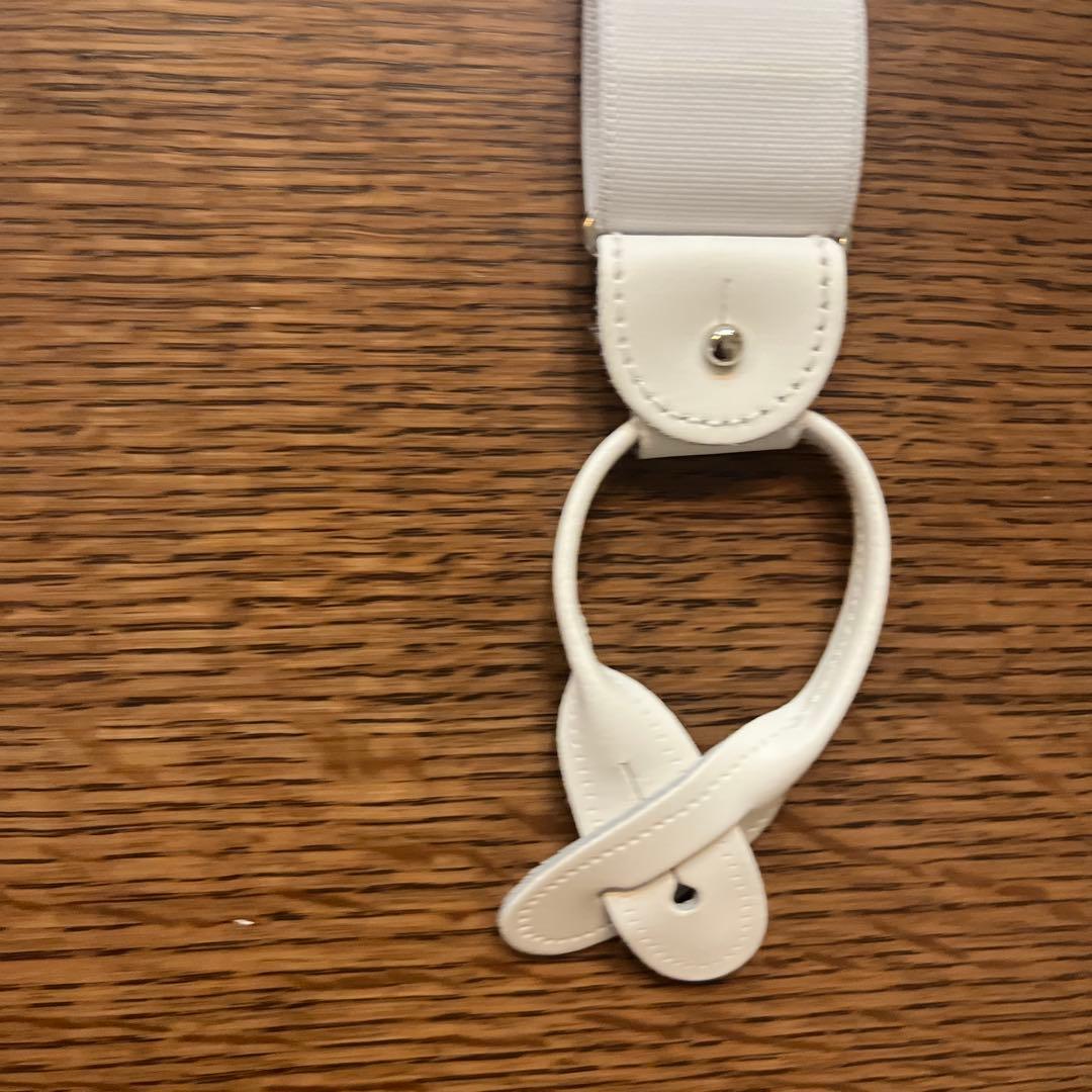 【白激推し！】 THURSTON ホワイト サスペンダー