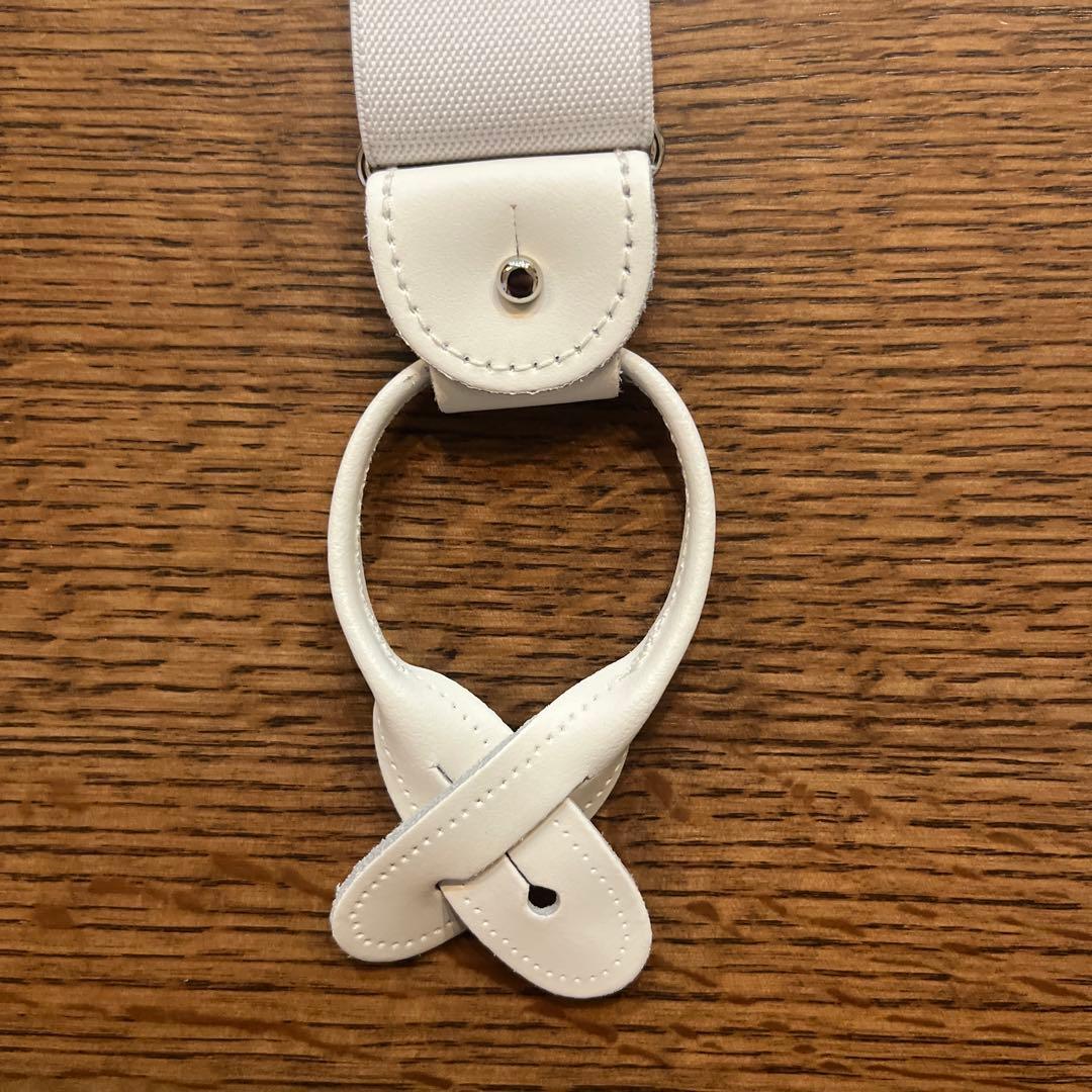 【白激推し！】 THURSTON ホワイト サスペンダー