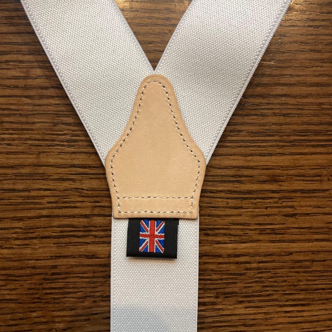 【白激推し！】 THURSTON ホワイト サスペンダー