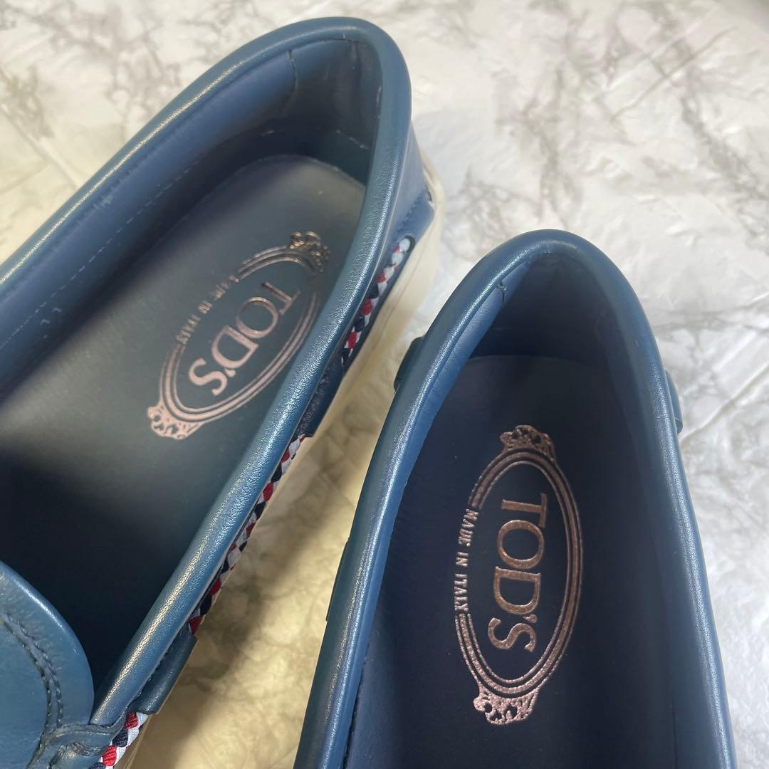 トッズ　レザー　ドライビングシューズ　ネイビー　箱　保存袋付　TOD’S 29