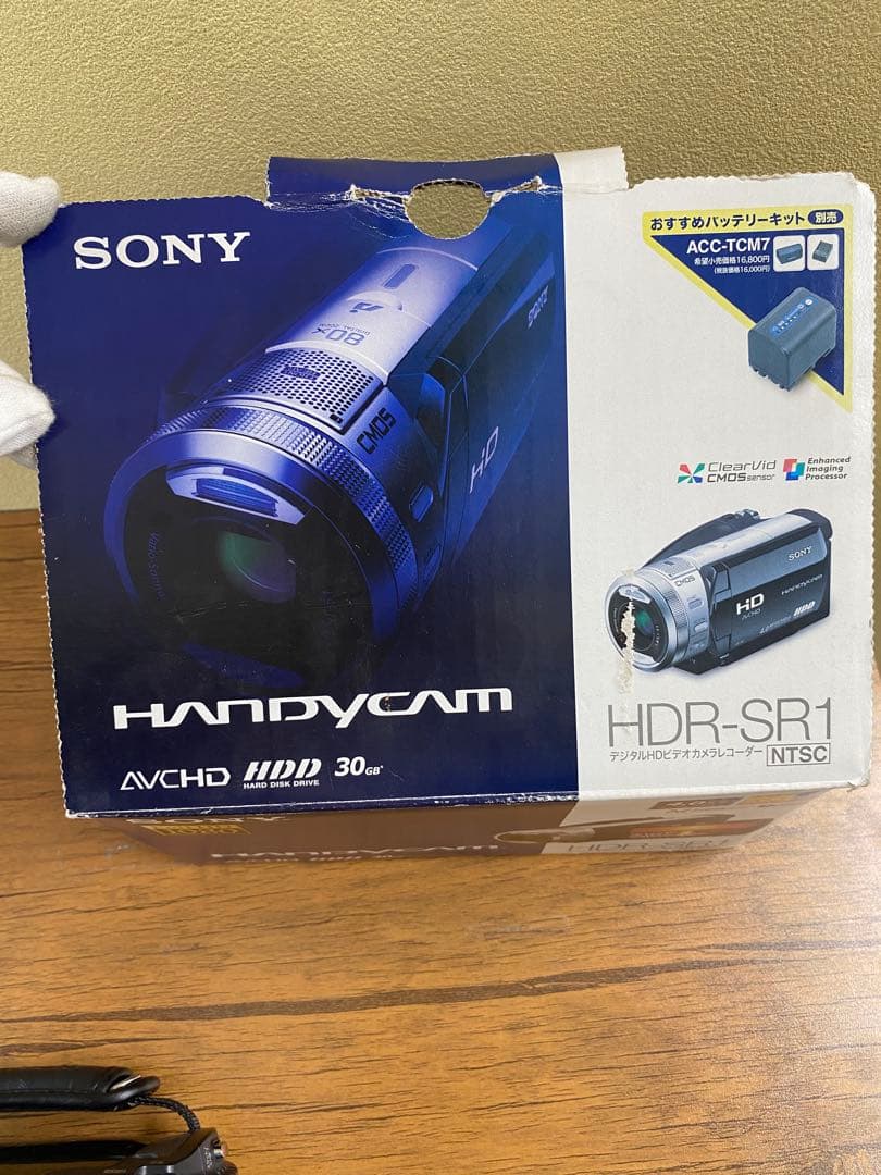 【WR】SONY HDR-SR1 ビデオカメラ 箱付属品有　別売キット付　稼動品