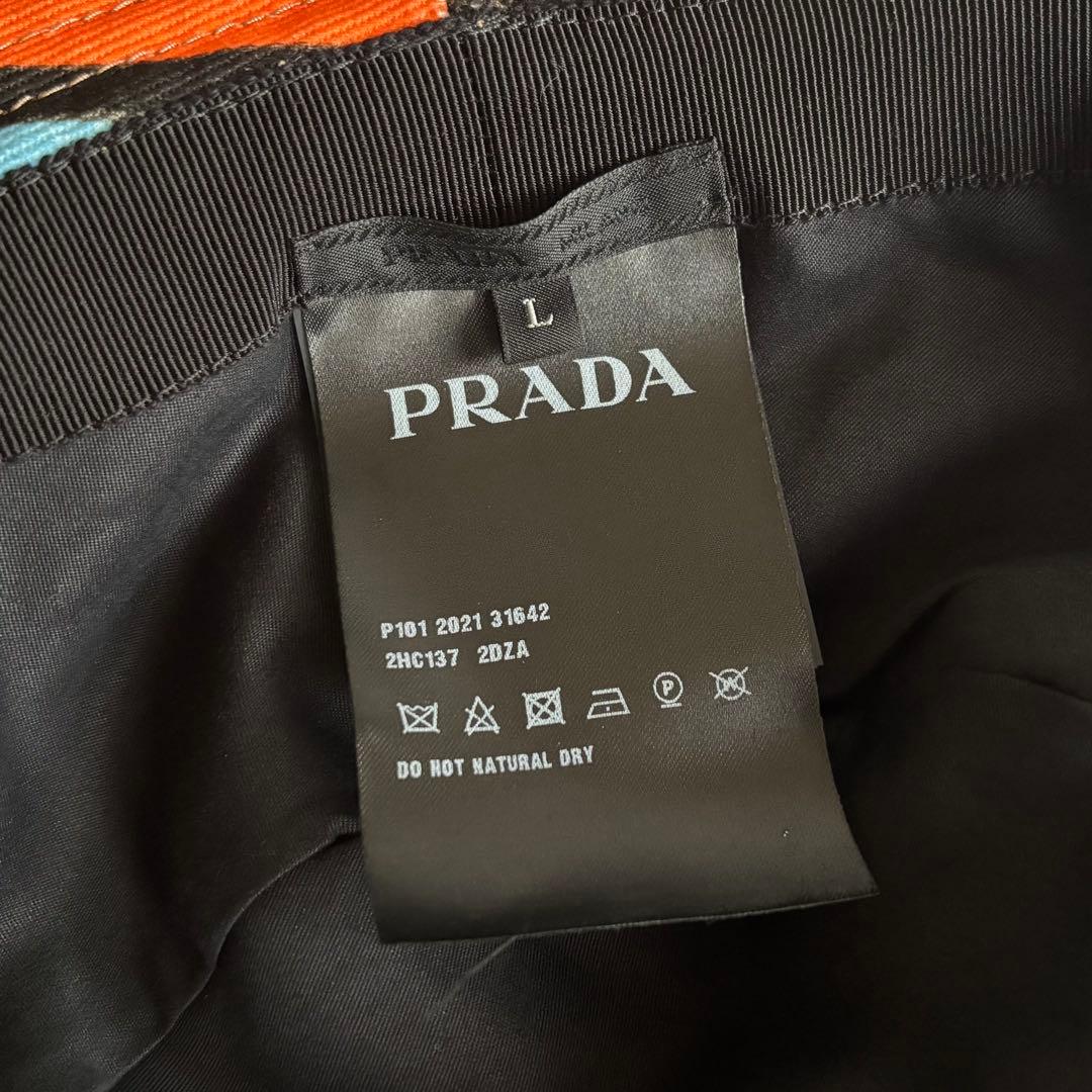 PRADA プラダ PrintDrillHat プリントドリルバケットハット