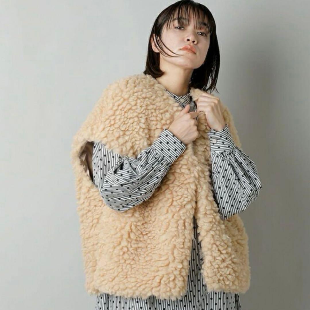 【Y.S】RhodolirioN ロドリリオン フェイクファー ベスト