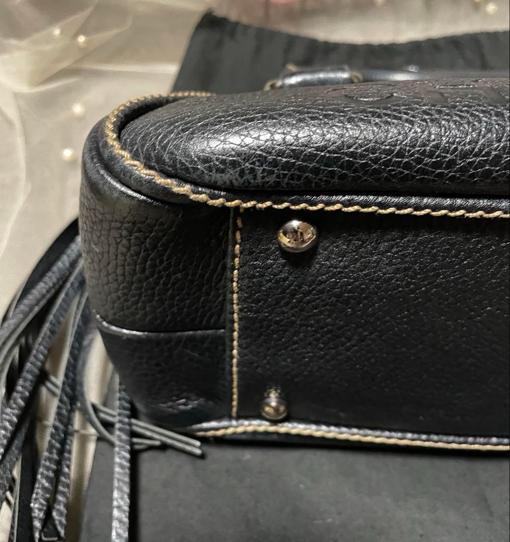 希少なミニサイズ CHANEL キャビアスキン　フリンジ ハンドバ