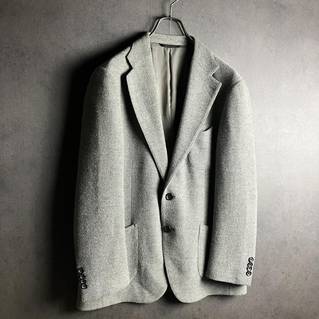 高級ロロピアーナ生地 グレーテーラードジャケット L 美品 秋冬 上質ウール