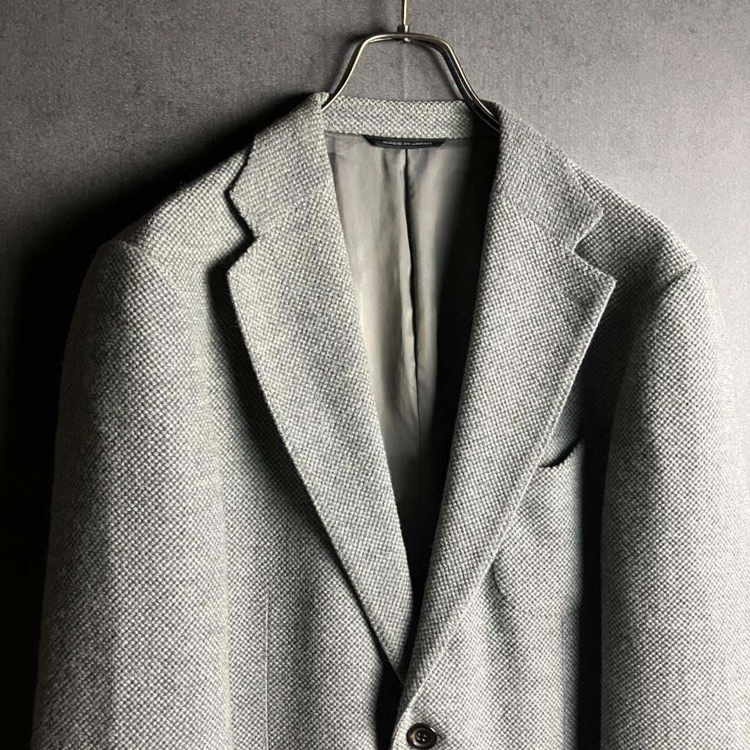 高級ロロピアーナ生地 グレーテーラードジャケット L 美品 秋冬 上質ウール