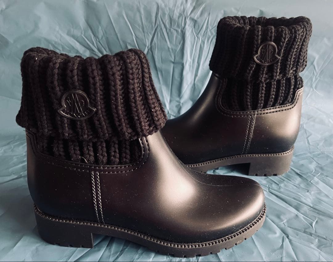 MONCLER モンクレール　ブラック レインブーツ GINETTE　新品　38