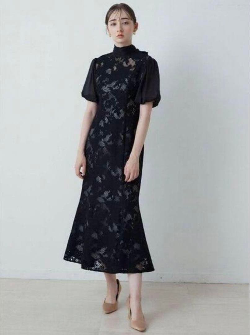 LAGUNAMOON LADYジャガードレースフレアーワンピース　Sサイズ