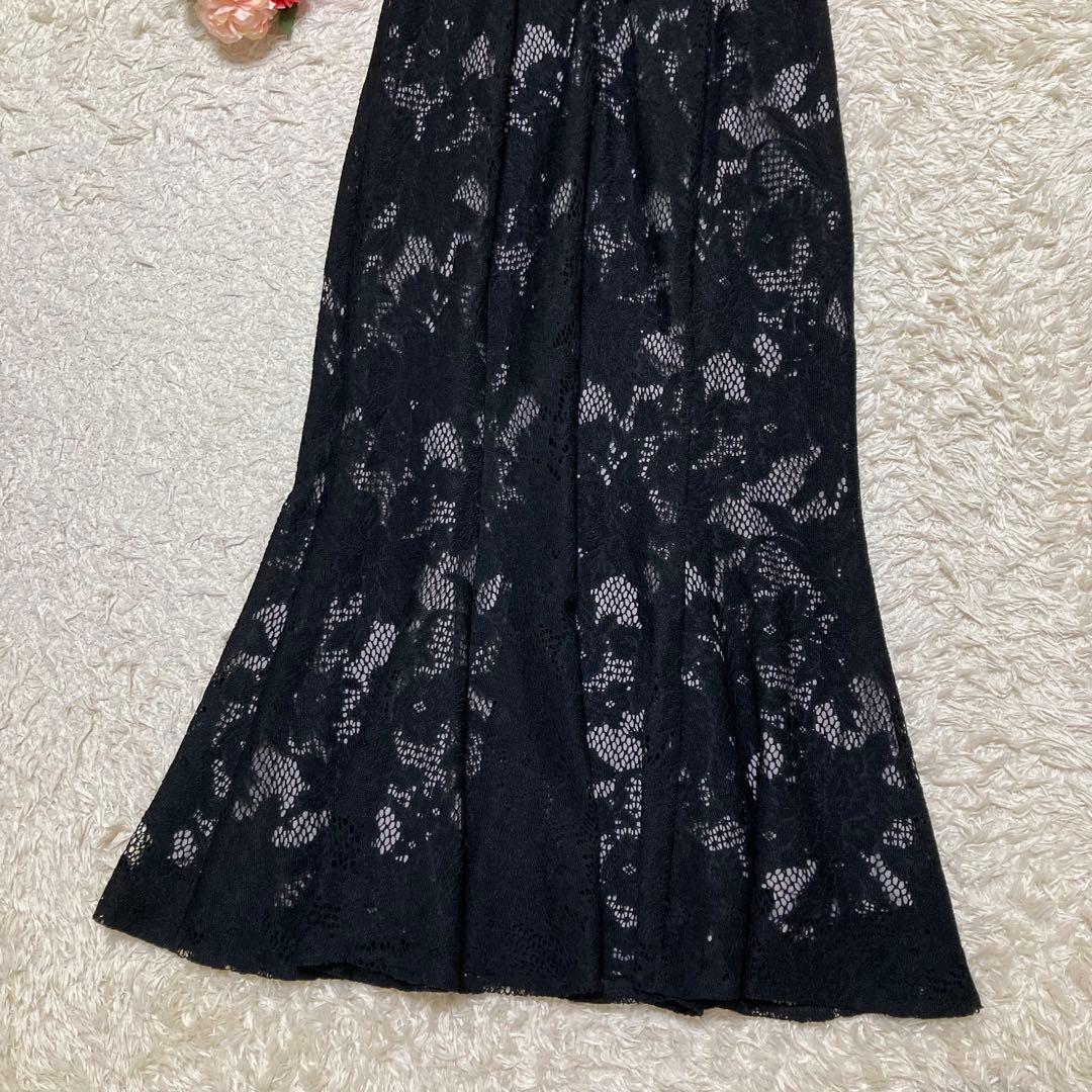 LAGUNAMOON LADYジャガードレースフレアーワンピース　Sサイズ