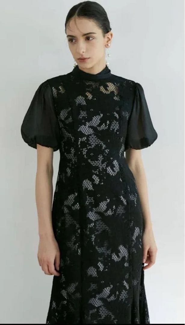 LAGUNAMOON LADYジャガードレースフレアーワンピース　Sサイズ