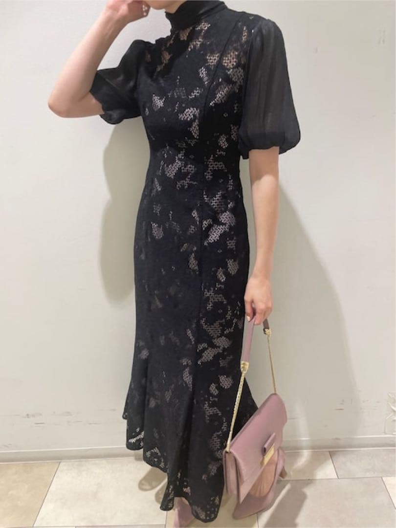 LAGUNAMOON LADYジャガードレースフレアーワンピース　Sサイズ