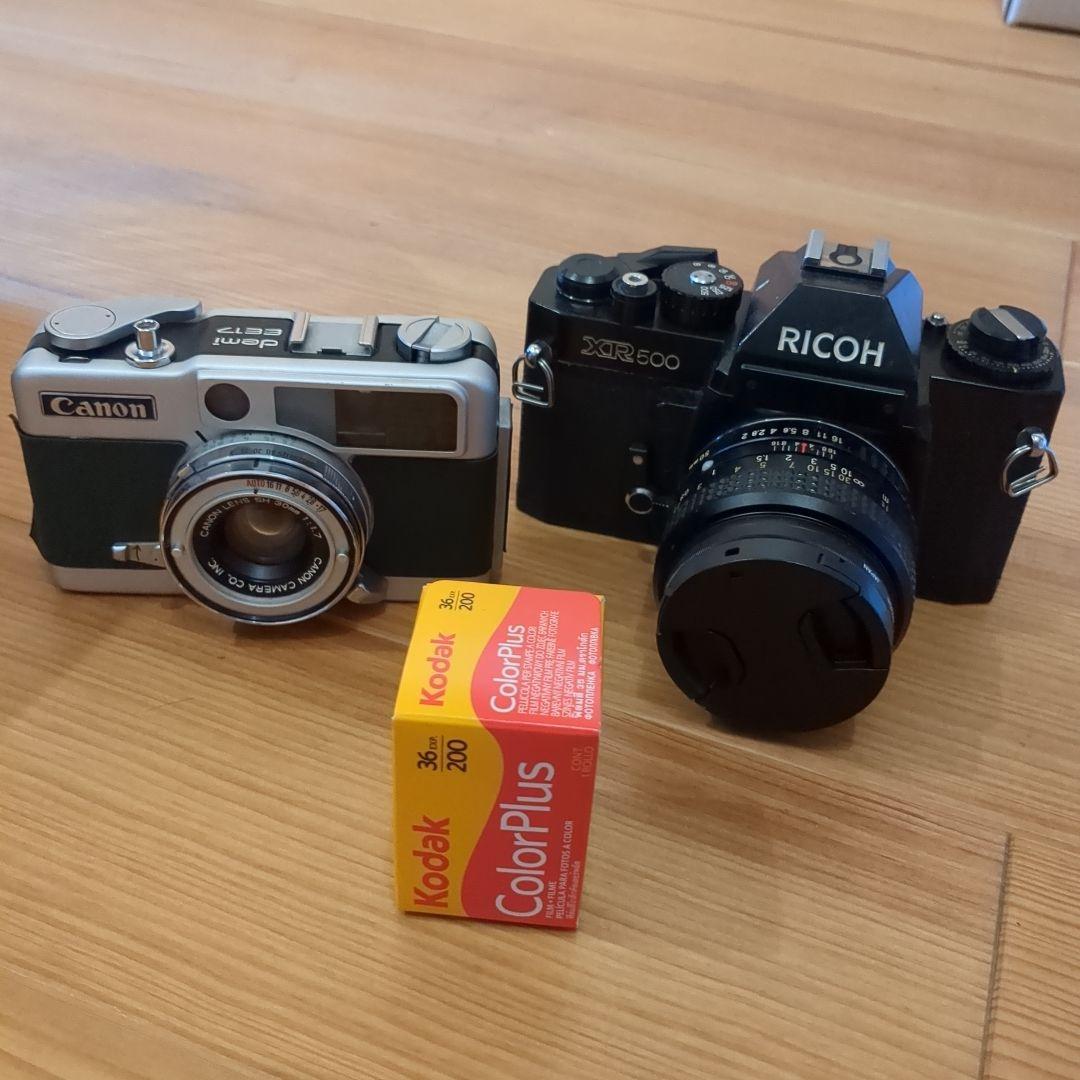 ［希少］CANON demi EE17とRICOH　XR500のフィルムカメラ