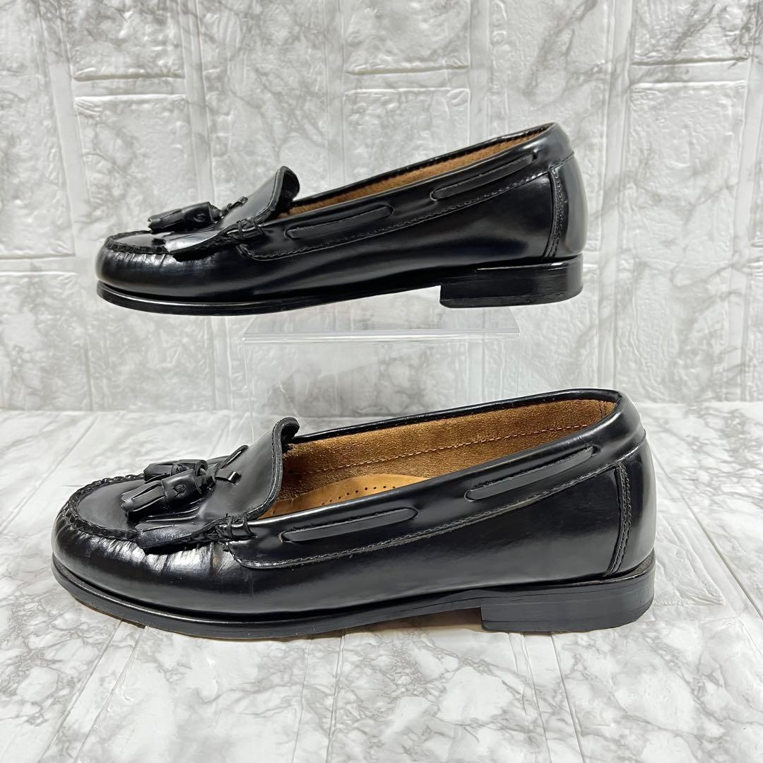 【美品】G.H.BASS タッセルローファー　フリンジ　ブラック　US5.5