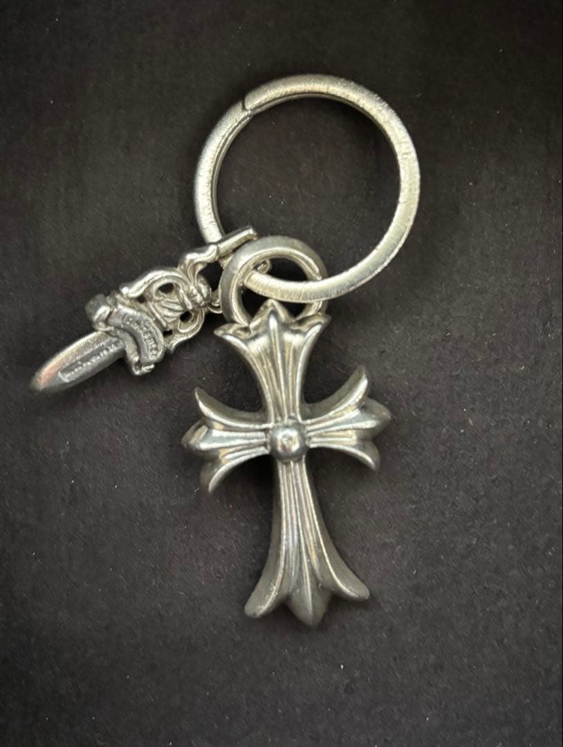 クロムハーツ　スモールCHクロス キーリング with ダガー