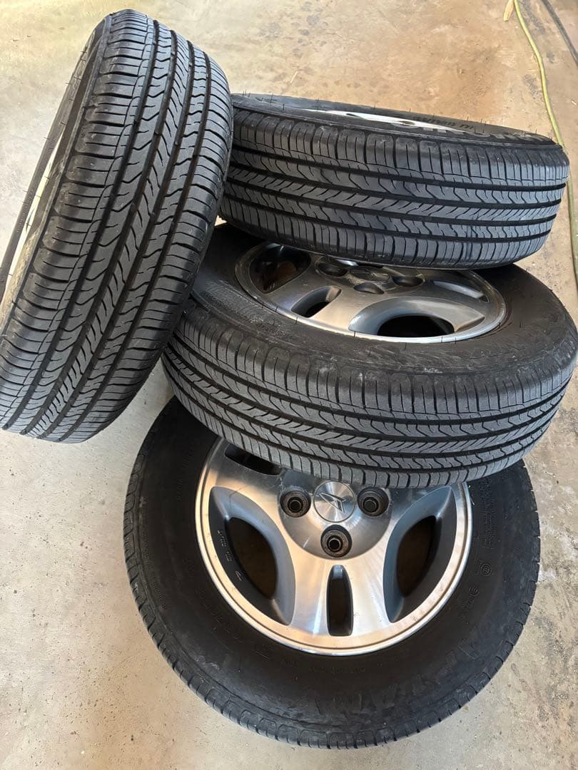 ①ダイハツ純正アルミ　13インチタイヤセット