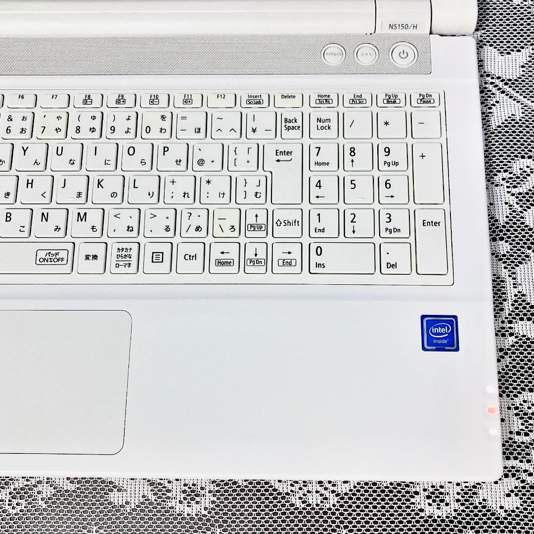 薄型軽量❣NECノートパソコン 白 SSD カメラ付き 設定済み✨