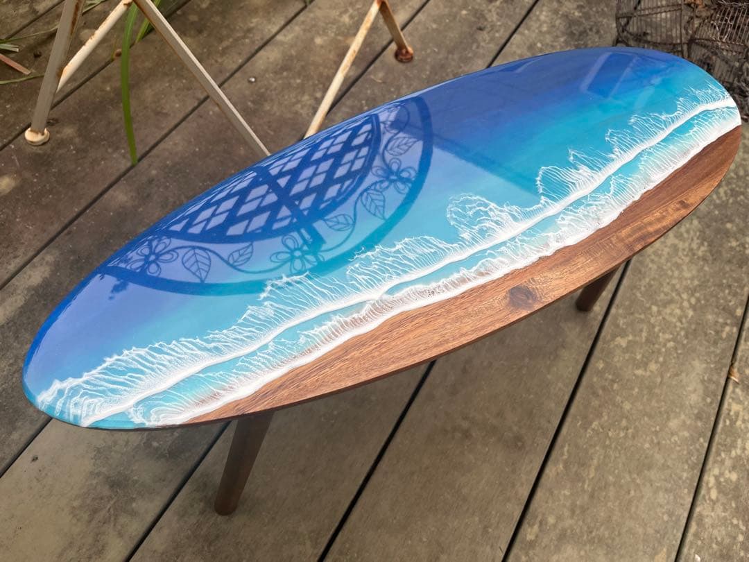 レジンアート海(サーフボードテーブル)