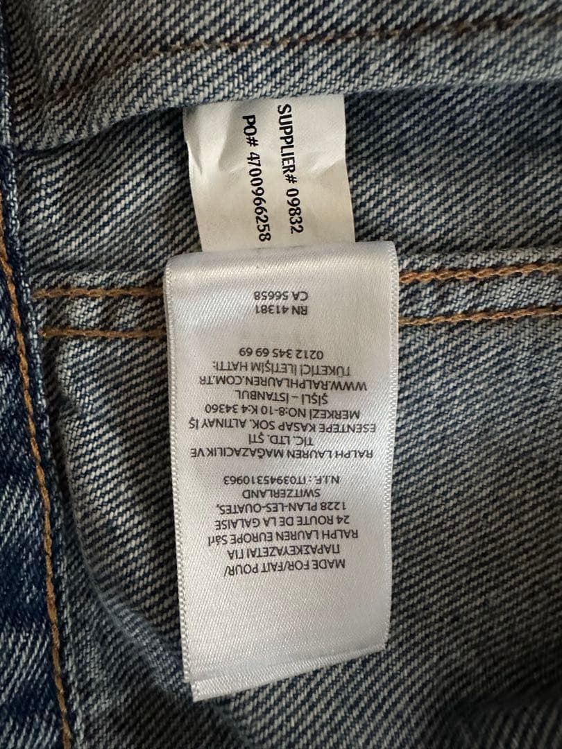 新品 Polo RALPH LAUREN刺繍ロゴ デニムジャケット