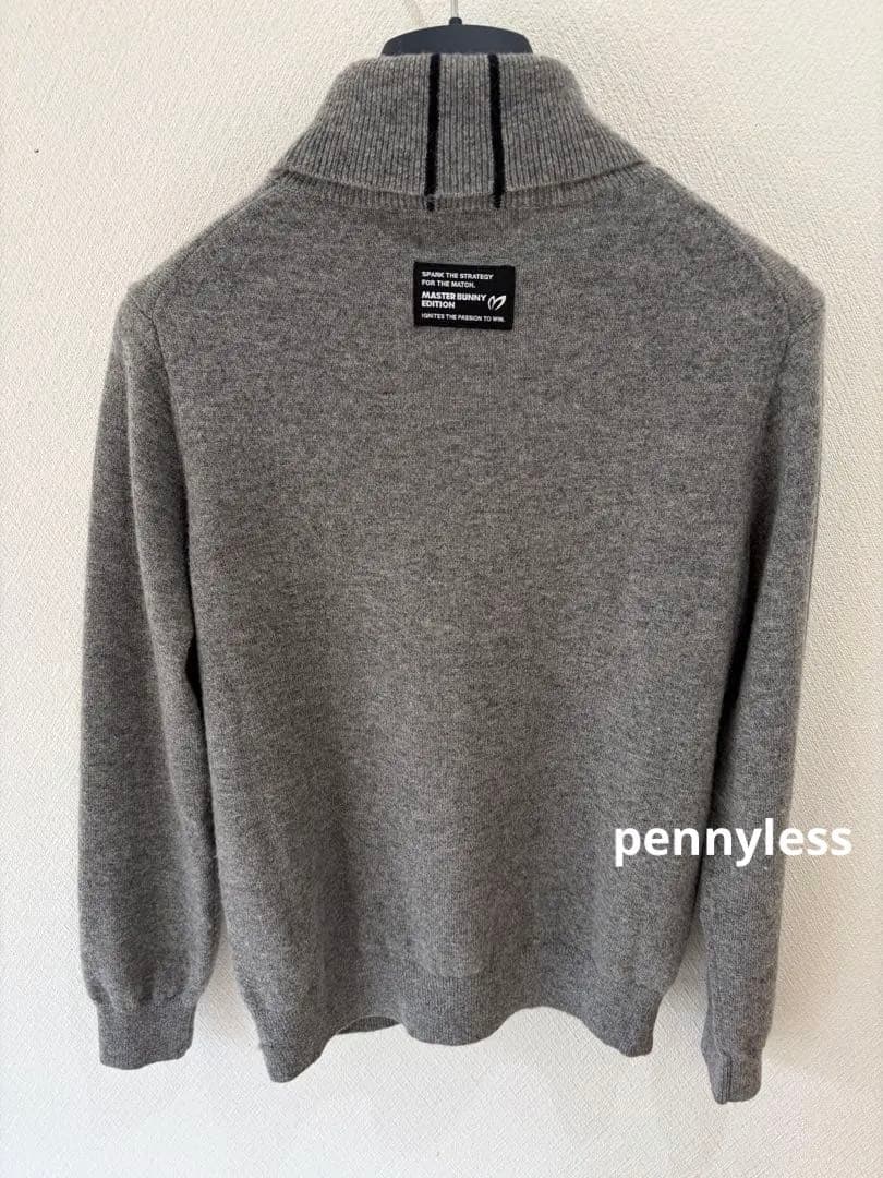マスターバニー　カシミヤハイネックセーター　グレー　Ｍ