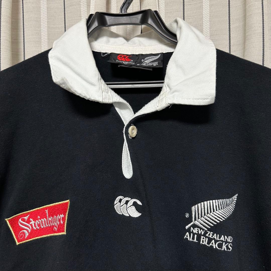90s Canterbury ニュージーランドオールブラックス ラガーシャツ M
