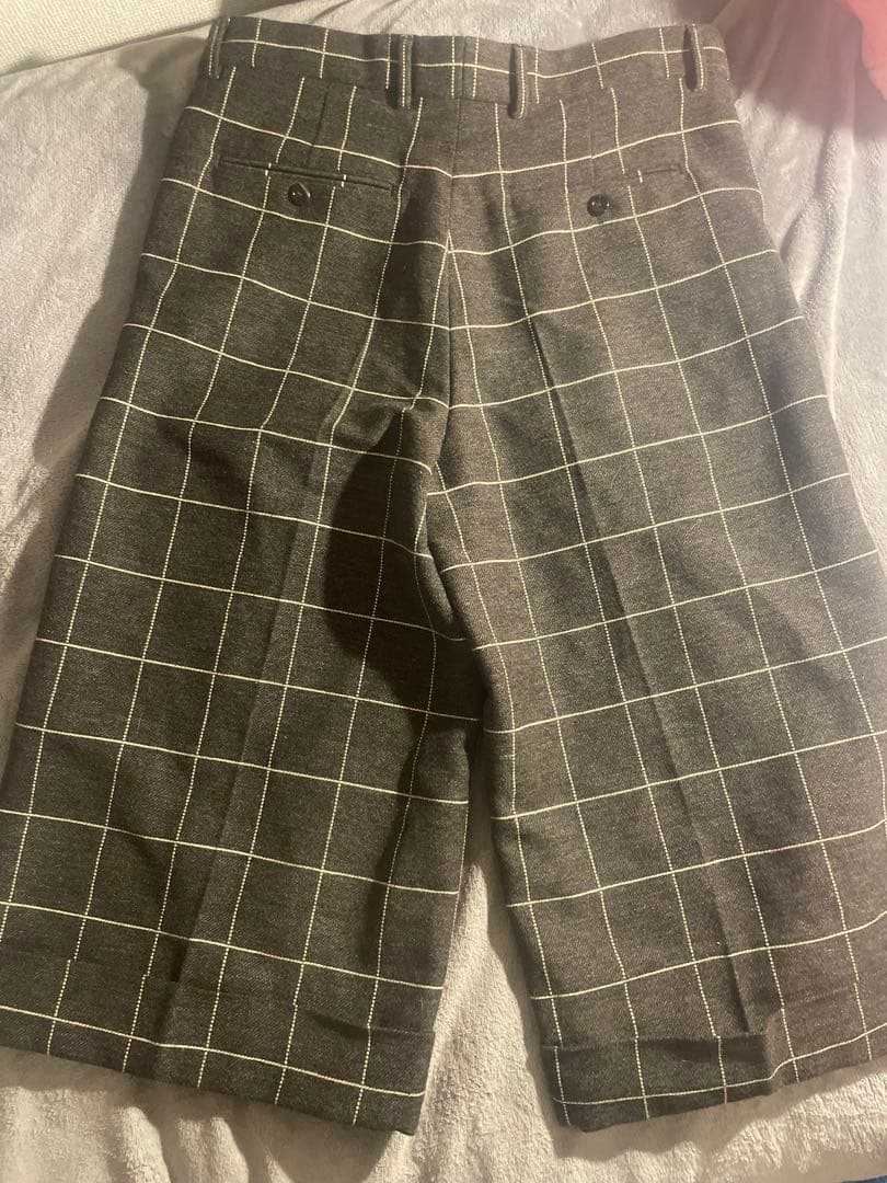GUCCI 格子柄 クロップドパンツ ワイドパンツ　7部丈　ショートパンツ