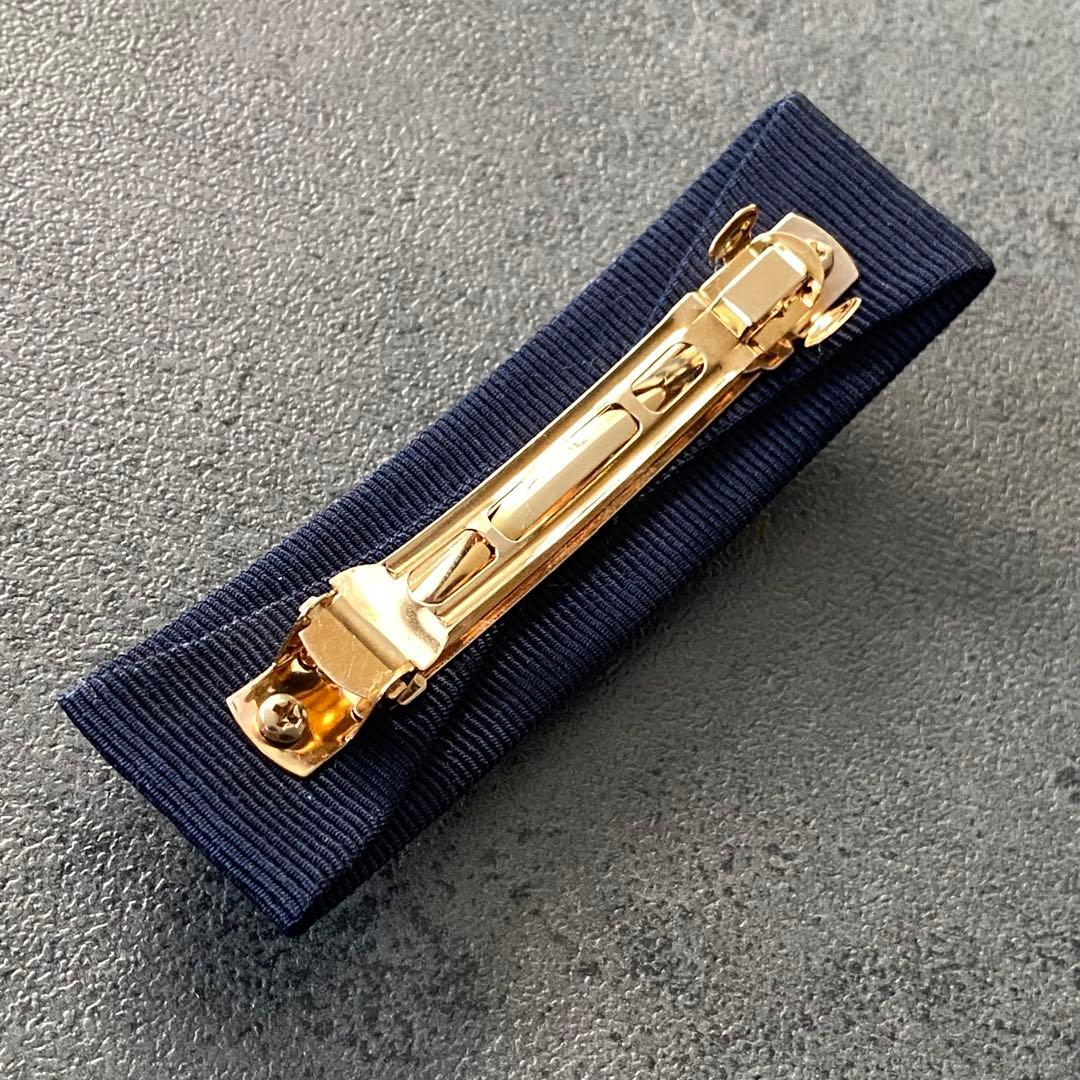 Salvatore Ferragamo バレッタ　ガンチーニ　ネイビー　ゴールド