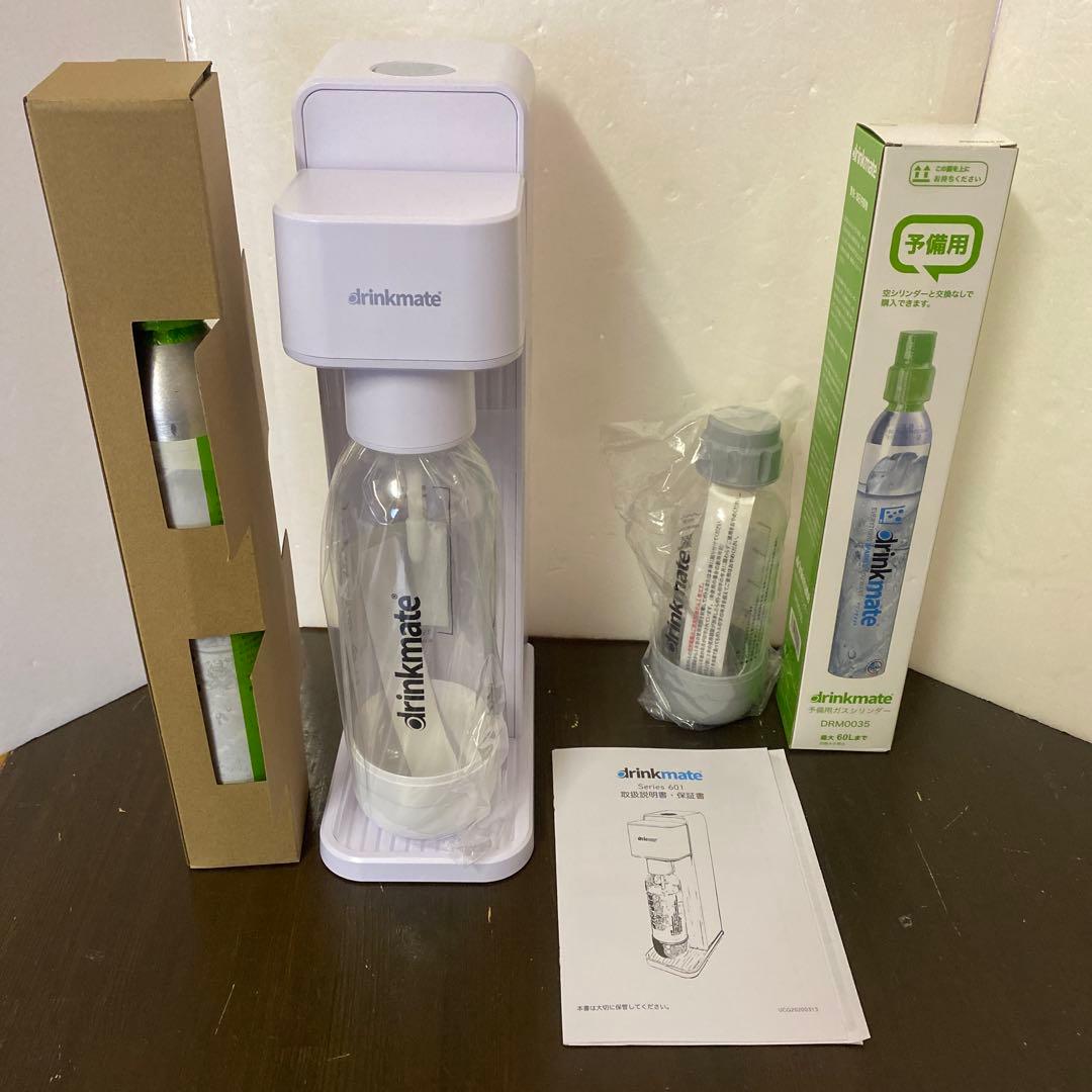 ドリンクメイト 炭酸水メーカー DRM1012 ホワイト 予備ガス ボトル 付属