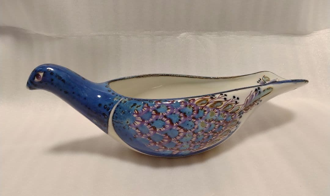 ロイヤルコペンハーゲン 孔雀 鳥 陶器 ボウル 小物入れ お菓子入れ 置き物