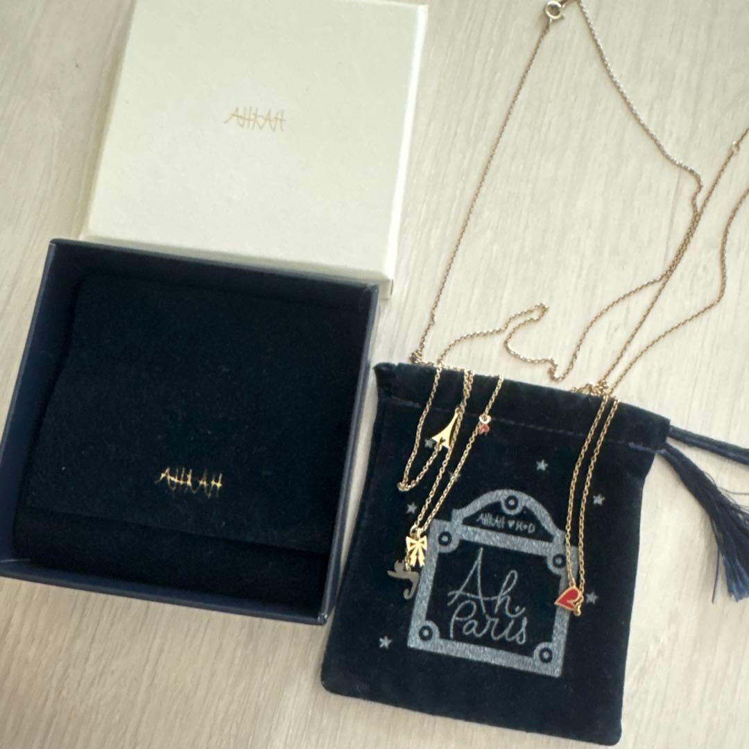 【証明書あり】AHKAH アーカーAh Paris ピアス＋ネックレスセット