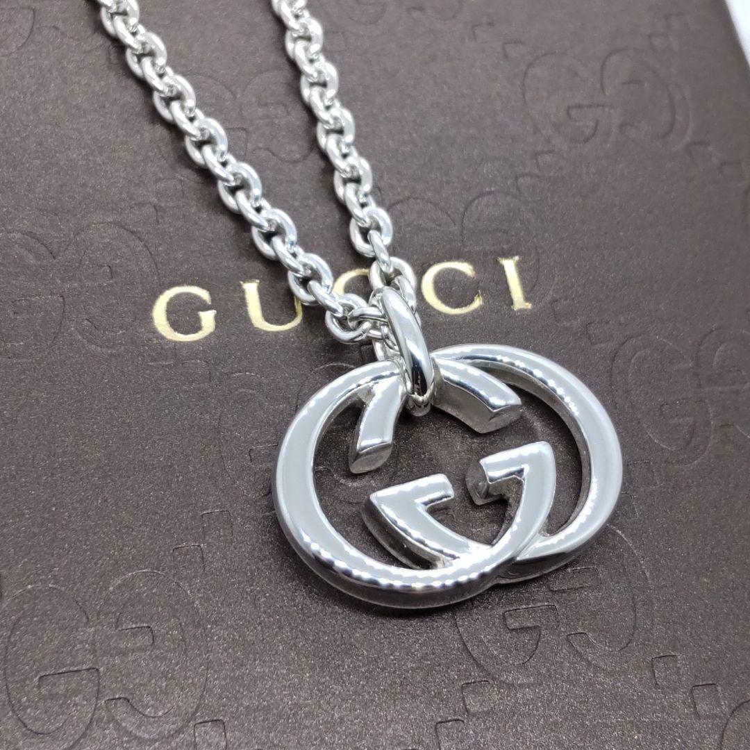 GUCCI インターロッキングG シルバーネックレス GG