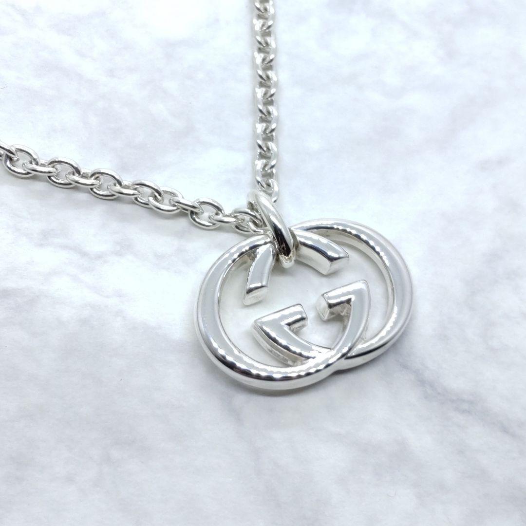 GUCCI インターロッキングG シルバーネックレス GG