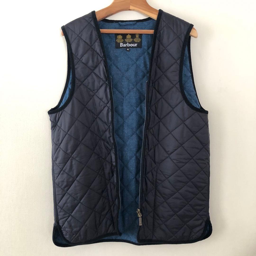 ［未使用］Barbour バブアー フロントジッパー キルティングライナー